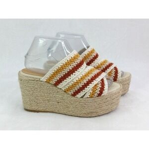 Castañer Elegant‎ Cream Espadrille Wedge Sandals EU 39 US 7.5 Castaner Shoes